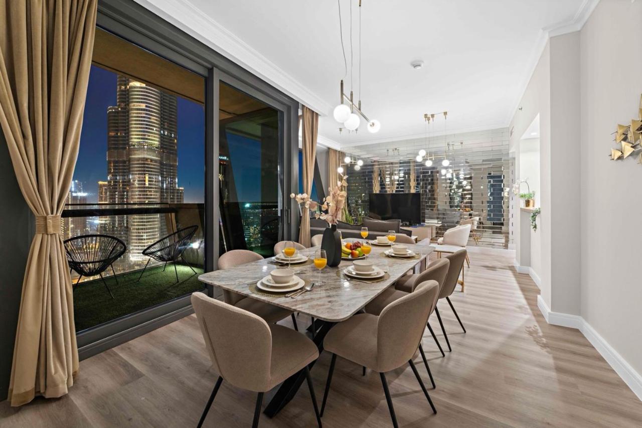 First Class 3Br With Full Burj Khalifa And Fountain View Dubai Exteriör bild